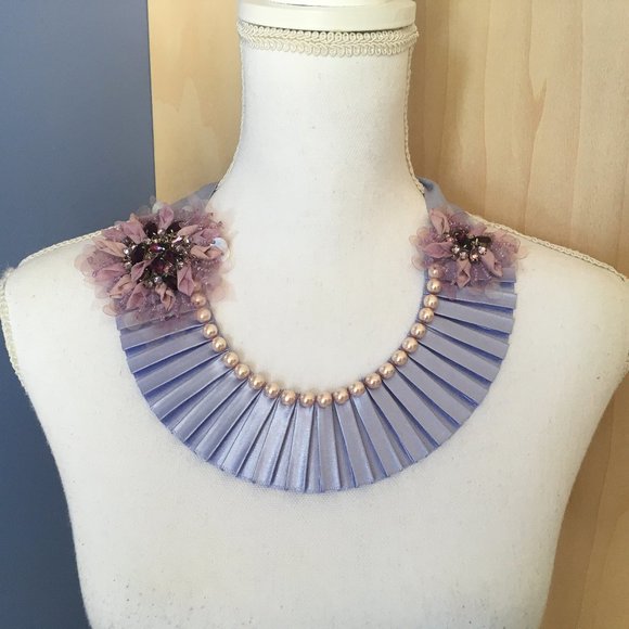 Ranjana Khan Ribbon and Pink Pearl Necklace